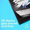 imageCanson Graduate Drawing Pad Foldover 55x85 inch 30 Sheets  Artist Paper for Adults and Students  Drawing Sketching and Art JournalingBlack Paper