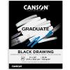 imageCanson Graduate Drawing Pad Foldover 55x85 inch 30 Sheets  Artist Paper for Adults and Students  Drawing Sketching and Art JournalingBlack Paper