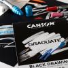 imageCanson Graduate Drawing Pad Foldover 55x85 inch 30 Sheets  Artist Paper for Adults and Students  Drawing Sketching and Art JournalingBlack Paper
