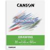 imageCanson Graduate Drawing Pad Foldover 55x85 inch 30 Sheets  Artist Paper for Adults and Students  Drawing Sketching and Art JournalingWhite Paper