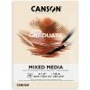 imageCanson Graduate Mixed Media Pad Foldover 9x12 inch 20 Sheets  Artist Paper for Adults and Students  Watercolors Mixed Media Markers and Art JournalingNaturalTan Paper