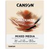 imageCanson Graduate Mixed Media Pad Foldover 9x12 inch 20 Sheets  Artist Paper for Adults and Students  Watercolors Mixed Media Markers and Art JournalingNaturalTan Paper