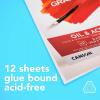 imageCanson Graduate Oil and Acrylic Paint Pad Foldover 11x14 inch 12 Sheets  Artist Paper for Adults and Students  Oil Acrylic Mixed Media and Painting55x85 inch