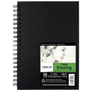 imageCanson Artist Series Field Drawing Book for Pencil Pen and Felt Tip Pens Side Wire Bound 90 Pound 7 x 10 Inch 60 Sheets