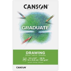 imageCanson Graduate Drawing Pad Foldover 55x85 inch 30 Sheets  Artist Paper for Adults and Students  Drawing Sketching and Art JournalingWhite Paper