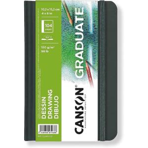 imageCanson Graduate Drawing Paper Hard Cover Art Journal 85x11 inches 52 Sheets  Artist Paper for Pencil Ink Pen Marker Illustration4x6