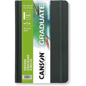 imageCanson Graduate Drawing Paper Hard Cover Art Journal 85x11 inches 52 Sheets  Artist Paper for Pencil Ink Pen Marker Illustration55x85