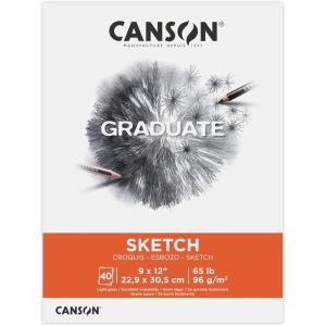 imageCanson Graduate Sketch Pad Foldover 55x85 inch 40 Sheets  Artist Paper for Adults and Students9x12 inch