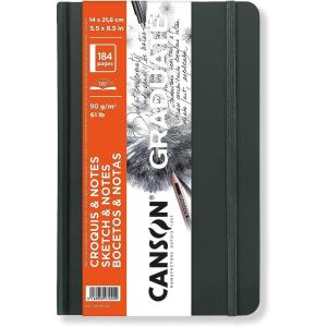 imageCanson Graduate Sketch ampamp Notes Hard Cover Art Journal 55x85 inches 92 Sheets  Notebook for Pencil Charcoal Pen Journaling IllustrationBlack