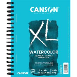 imageCanson XL Series Watercolor Pad Heavyweight White Paper Foldover Binding 30 Sheets 11x15 inch7x10