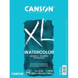 imageCanson XL Series Watercolor Pad Heavyweight White Paper Foldover Binding 30 Sheets 11x15 inch9x12