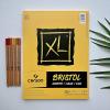 imageCanson XL Series Bristol Paper Smooth Foldover Pad 11x17 inches 25 Sheets 100lb260g  Artist Paper for Adults and Students  Markers Pen and Ink7x10