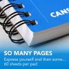 imageCanson XL Series Mixed Media Pad Side Wire 55x85 inches 60 Sheets  Heavyweight Art Paper for Watercolor Gouache Marker Painting Drawing Sketching14x17