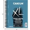 imageCanson XL Series Mixed Media Pad Side Wire 55x85 inches 60 Sheets  Heavyweight Art Paper for Watercolor Gouache Marker Painting Drawing Sketching7x10