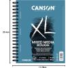 imageCanson XL Series Mixed Media Pad Side Wire 55x85 inches 60 Sheets  Heavyweight Art Paper for Watercolor Gouache Marker Painting Drawing Sketching7x10