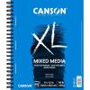 imageCanson XL Series Mixed Media Pad Side Wire 55x85 inches 60 Sheets  Heavyweight Art Paper for Watercolor Gouache Marker Painting Drawing Sketching9x12