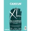 imageCanson XL Series Oil and Acrylic Paper Foldover Pad 11x14 inches 24 Sheets 136lb290g  Artist Paper for Adults and Students9X12