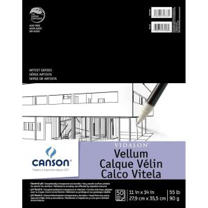 imageCanson Artist Series Vidalon Vellum Paper Foldover Pad 11x14 inches 50 Sheets 55lb90g  Artist Paper for Adults and Students11X14