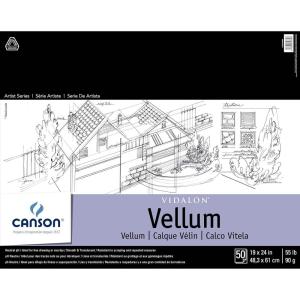 imageCanson Artist Series Vidalon Vellum Paper Foldover Pad 11x14 inches 50 Sheets 55lb90g  Artist Paper for Adults and Students19X24