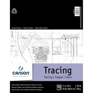 imageCanson Foundation Series Tracing Pad 14 x 17 Foldover Cover 50 Sheets 10051096211 x 14