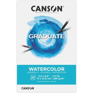 imageCanson Graduate Watercolor Pad Foldover 55x85 inch 20 Sheets  Artist Paper for Adults and Students  Painting Gouache Mixed Media and Ink55x85 inch