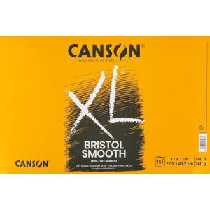 imageCanson XL Series Bristol Paper Smooth Foldover Pad 11x17 inches 25 Sheets 100lb260g  Artist Paper for Adults and Students  Markers Pen and Ink11x17