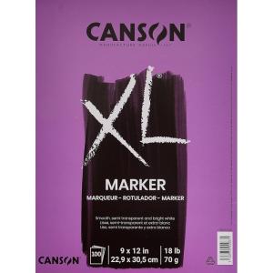 imageCanson XL Series Marker Paper Foldover Pad 9x12 inches 100 Sheets 18lb70g  Artist Paper for Adults and Students