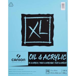 imageCanson XL Series Oil and Acrylic Paper Foldover Pad 11x14 inches 24 Sheets 136lb290g  Artist Paper for Adults and Students11X14
