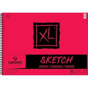 imageCanson XL Series Paper Sketch Pad for Charcoal Pencil and Pastel Side Wire Bound 50 Pound 18 x 24 Inch 50 Sheets