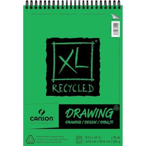 imageCanson XL Series Recycled Drawing Paper Pad Top Wire Bound 70 Pound 9 x 12 Inch 60 Sheets9x12