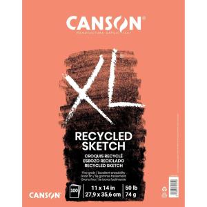 imageCanson XL Series Recycled Sketch Pad 11 x 14 Foldover Cover 100 Sheets 100510923