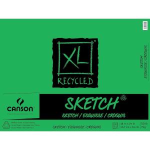 imageCanson XL Series Recycled Sketch Pad 18quot x 24quot Foldover Cover 100 Sheets 100510925