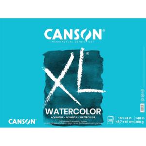 imageCanson XL Series Watercolor Pad Heavyweight White Paper Side Wire Binding 30 Sheets 9x12 inch18x24