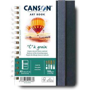 imageCANSON Art Book Drawing Notebook Natural WhiteA5 PORTRAIT CA GRAIN