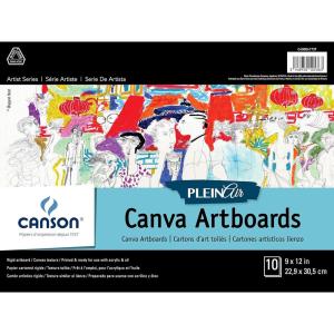 imageCanson 400061738 Plein Air Canva Rigid Art Paints or Sticks Oil and Acrylic 12 x 16 Inch Set of 10 Boards 12quot x 16quot 09 x 12