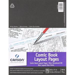 imageCanson Artist Series Comic Manga Illustration Pad 9quot x 12quot Foldover Cover 20 Sheets 10051088285x11
