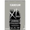 imageCANSON XL Sand Grain Dry Mixed Media 160gsm A3 Paper Sand Finish Spiral Pad Short Side 40 Grey Sheets Ideal for Professional Artists ampamp IllustratorsWhite