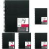 imageCanson Artist Series Sketchbook Wirebound Journal 5x7 inches 160 Pages 65lb96g  Artist Paper for Adults and Students  Graphite Charcoal Pencil Colored Pencil9X12 Pack of 5