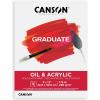 imageCanson Graduate Oil and Acrylic Paint Pad Foldover 11x14 inch 12 Sheets  Artist Paper for Adults and Students  Oil Acrylic Mixed Media and Painting9x12 inch
