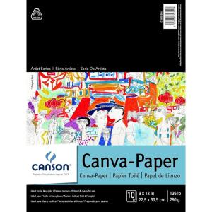 imageCanson Artist Series CanvaPaper Foldover Pad 18x24 inches 10 Sheets 136lb290g  Artist Paper for Adults and Students  Oil Paint Acrylic Paint Mixed Media Art Journaling9 x 12