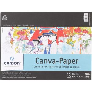 imageCanson Artist Series CanvaPaper Foldover Pad 18x24 inches 10 Sheets 136lb290g  Artist Paper for Adults and Students  Oil Paint Acrylic Paint Mixed Media Art Journaling12 x 16
