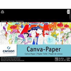 imageCanson Artist Series CanvaPaper Foldover Pad 18x24 inches 10 Sheets 136lb290g  Artist Paper for Adults and Students  Oil Paint Acrylic Paint Mixed Media Art Journaling18 x 24
