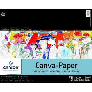 imageCanson Artist Series CanvaPaper Foldover Pad 18x24 inches 10 Sheets 136lb290g  Artist Paper for Adults and Students  Oil Paint Acrylic Paint Mixed Media Art Journaling16 x 20