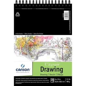 imageCanson Artist Series Drawing Paper Cream Wirebound Pad 9x12 inches 60 Sheets 90lb147g  Artist Paper for Adults and Students  Charcoal Colored Pencil Ink Pastel Marker9x12