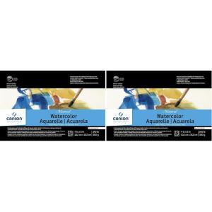 imageCanson Artist Series Montval Watercolor Paper Fold Over Block 6x9 inches 15 Sheets 140lb300g  Artist Paper for Adults and Students  Watercolors Mixed Media Markers and Art Journaling4X6 Pack of 2