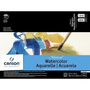 imageCanson Artist Series Montval Watercolor Paper Fold Over Block 6x9 inches 15 Sheets 140lb300g  Artist Paper for Adults and Students  Watercolors Mixed Media Markers and Art Journaling15X20