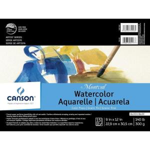 imageCanson Artist Series Montval Watercolor Paper Fold Over Block 6x9 inches 15 Sheets 140lb300g  Artist Paper for Adults and Students  Watercolors Mixed Media Markers and Art Journaling9X12