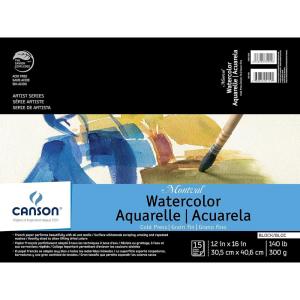 imageCanson Artist Series Montval Watercolor Paper Fold Over Block 6x9 inches 15 Sheets 140lb300g  Artist Paper for Adults and Students  Watercolors Mixed Media Markers and Art Journaling12X16