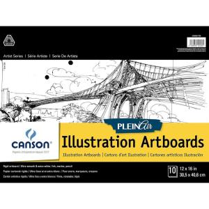 imageCanson Artist Series Plein Air Illustration Paper Fold Over Art Board 8x10 inches 10 Sheets  Artist Paper for Adults and Students  Colored Pencil Marker Ink Pen12 x 16