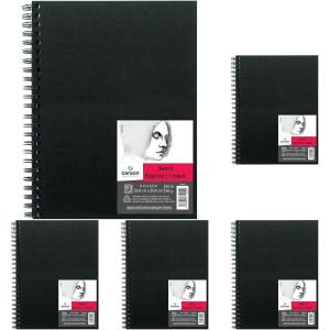 imageCanson Artist Series Sketchbook Wirebound Journal 5x7 inches 160 Pages 65lb96g  Artist Paper for Adults and Students  Graphite Charcoal Pencil Colored Pencil9X12 Pack of 5